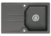 SYSTEMCERAM Einbauspüle Solva 80 Schiefer 85 inkl. Excenterbetätigung, für 50 cm Schrankbreite, Einbauspüle reversibel Auflage reversibel 50220285