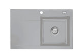 SYSTEMCERAM Einbauspüle Stema 80 Be. Re. Titan 78 inkl. Excenterbetätigung, für 45 cm Schrankbreite, Einbauspüle Auflage Becken rechts 50540278