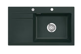 SYSTEMCERAM Einbauspüle Stema 86 SL Be. re. Eibe 56 inkl. Excenterbetätigung, für 60 cm Schrankbreite, Einbauspüle Auflage Becken rechts 50100256