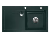 SYSTEMCERAM Einbauspüle Stema 90 Be. Re. Eibe 56 inkl. Excenterbetätigung, für 60 cm Schrankbreite, Einbauspüle mit Sinktop Resteausguss Auflage Becken rechts 50520256