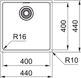 FRANKE Edelstahlbecken MRX 110-40 Edelstahl Handbedienung 122.0541.466