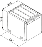 FRANKE Sorter Cube 40 3-fach 1x14,2x7 Handauszug 134.0039.329