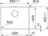 FRANKE Fragranitebecken MRG 210-52 Schiefergrau Handbetätigung 135.0715.502