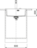 FRANKE Fragranitebecken MRG 610-54 A Onyx Handbedienung 114.0658.497