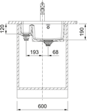 FRANKE Becken KXK 160-37-12 Anthrazit Matt Handbedienung 126.0735.191