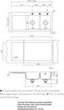 SYSTEMCERAM Einbauspüle Mera Double Be. Re. Eibe 56 inkl. Excenterbetätigung, für 80 cm Schrankbreite, Einbauspüle Auflage Becken rechts 50780256