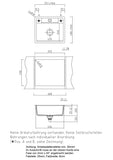 SYSTEMCERAM Einbauspüle Bela 57 F Satin 20 inkl. Handbetätigung, für 60 cm Schrankbreite, Spüle zum flächenbündigen Einbau, inkl. 4 x Eckradien R 10 Auflage keine Beckenlage 55160120