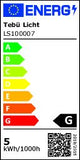 Tebü LED Rechteckleuchten-SET 6048-5_S (4000 K/schwarz) 5er Set