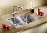 BLANCO ANDANO 340/180-IF Edelstahl Seidenglanz ohne Ablauffernbedienung Hauptbecken rechts 522973