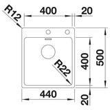 BLANCO ANDANO 400-IF/A Edelstahl Seidenglanz mit Ablauffernbedienung 525244