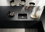 BLANCO CLARON 500-IF DarkSteel Edelstahl DarkSteel ohne Ablauffernbedienung keine Beckenlage DarkSteel 527836