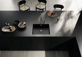 BLANCO CLARON 500-U DarkSteel Edelstahl DarkSteel ohne Ablauffernbedienung keine Beckenlage DarkSteel 527834