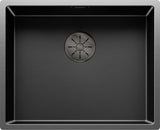 BLANCO CLARON 500-U DarkSteel Edelstahl DarkSteel ohne Ablauffernbedienung keine Beckenlage DarkSteel 527834