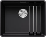 BLANCO ETAGON 500-F SILGRANIT ohne Ablauffernbedienung mit Zubehör schwarz 526349