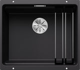 BLANCO ETAGON 500-U SILGRANIT ohne Ablauffernbedienung mit Zubehör schwarz 525887