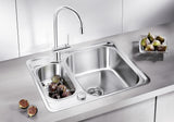 BLANCO LANTOS 6-IF Edelstahl Bürstfinish mit Ablauffernbedienung mit Schale reversibel 516676