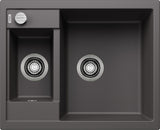 BLANCO METRA 6 SILGRANIT mit Ablauffernbedienung reversibel felsgrau 518874