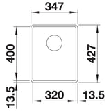 BLANCO SUBLINE 320-F SILGRANIT ohne Ablauffernbedienung softweiß 527159