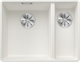 BLANCO SUBLINE 340/160-F SILGRANIT ohne Ablauffernbedienung Hauptbecken links weiß 523571