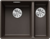 BLANCO SUBLINE 340/160-F SILGRANIT ohne Ablauffernbedienung Hauptbecken links café 523573