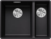 BLANCO SUBLINE 340/160-F SILGRANIT ohne Ablauffernbedienung Hauptbecken links schwarz 525984