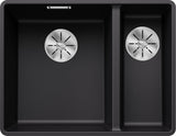BLANCO SUBLINE 340/160-F SILGRANIT ohne Ablauffernbedienung Hauptbecken links schwarz 525984