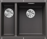 BLANCO SUBLINE 340/160-U SILGRANIT ohne Ablauffernbedienung Hauptbecken rechts felsgrau 523559