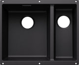 BLANCO SUBLINE 340/160-U Becken li. SILGRANIT ohne Ablauffernbedienung Hauptsbecke links schwarz 527818