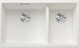 BLANCO SUBLINE 430/270-U SILGRANIT ohne Ablauffernbedienung Hauptbecken links weiß 523155