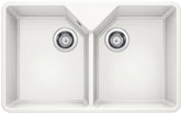 BLANCO VILLAE DOUBLE FARMHOUSE Keramik ohne Ablauffernbedienung kristallweiß glänzend 525164