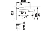 BLANCO ALTA-S II metallische Oberfläche Niederdruck chrom 527556