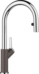 BLANCO CARENA-S Vario SILGRANIT-Look zweifarbig Hochdruck felsgrau/chrom 521359