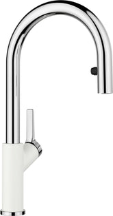 BLANCO CARENA-S Vario SILGRANIT-Look zweifarbig Hochdruck silgranitweiß/chrom 521368