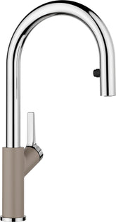 BLANCO CARENA-S Vario SILGRANIT-Look zweifarbig Hochdruck tartufo/chrom 521376