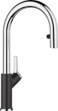 BLANCO CARENA-S Vario SILGRANIT-Look zweifarbig Hochdruck silgranitschwarz/chrom 526172