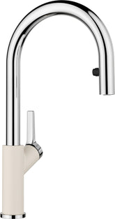 BLANCO CARENA-S Vario SILGRANIT-Look zweifarbig Hochdruck softweiß/chrom 526931