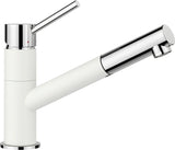 BLANCO KANO-S SILGRANIT-Look zweifarbig Niederdruck silgranitweiß/chrom 527650