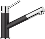 BLANCO KANO-S SILGRANIT-Look zweifarbig Niederdruck silgranitschwarz/chrom 527652