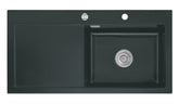 SYSTEMCERAM Einbauspüle Mera 100 SL Be. Re. Eibe 56 inkl. Excenterbetätigung, für 60 cm Schrankbreite, Einbauspüle Auflage Becken rechts 50640256