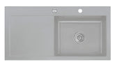 SYSTEMCERAM Einbauspüle Mera 100 SL Be. Re. Titan 78 inkl. Excenterbetätigung, für 60 cm Schrankbreite, Einbauspüle Auflage Becken rechts 50640278