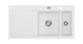 SYSTEMCERAM Einbauspüle Mera 100 Be. Re. Satin 20 inkl. Excenterbetätigung, für 60 cm Schrankbreite, Einbauspüle Auflage Becken rechts 50760220
