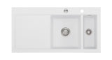 SYSTEMCERAM Einbauspüle Mera 100 Be. Re. Satin 20 inkl. Handbetätigung, für 60 cm Schrankbreite, Einbauspüle Auflage Becken rechts 50760120