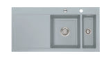SYSTEMCERAM Einbauspüle Mera 100 Be. Re. Titan 78 inkl. Excenterbetätigung, für 60 cm Schrankbreite, Einbauspüle Auflage Becken rechts 50760278
