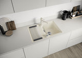 BLANCO ADIRA 45 S-F SILGRANIT mit Ablauffernbedienung mit Zubehör reversibel vulkangrau 527596