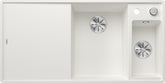 BLANCO AXIA III 6 S-F SILGRANIT mit Ablauffernbedienung inkl. Holzschneidbrett Becken rechts weiß 523486