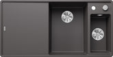BLANCO AXIA III 6 S-F SILGRANIT mit Ablauffernbedienung inkl. Glasschneidbrett Becken rechts felsgrau 523490