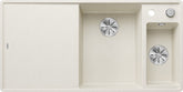 BLANCO AXIA III 6 S-F SILGRANIT mit Ablauffernbedienung inkl. Glasschneidbrett Becken rechts softweiß 527049