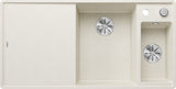 BLANCO AXIA III 6 S-F SILGRANIT mit Ablauffernbedienung inkl. Glasschneidbrett Becken rechts softweiß 527049