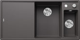 BLANCO AXIA III 6 S SILGRANIT mit Ablauffernbedienung inkl. Holzschneidbrett Becken rechts felsgrau 523463