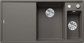 BLANCO AXIA III 6 S SILGRANIT mit Ablauffernbedienung inkl. Glasschneidbrett Becken rechts vulkangrau 527228